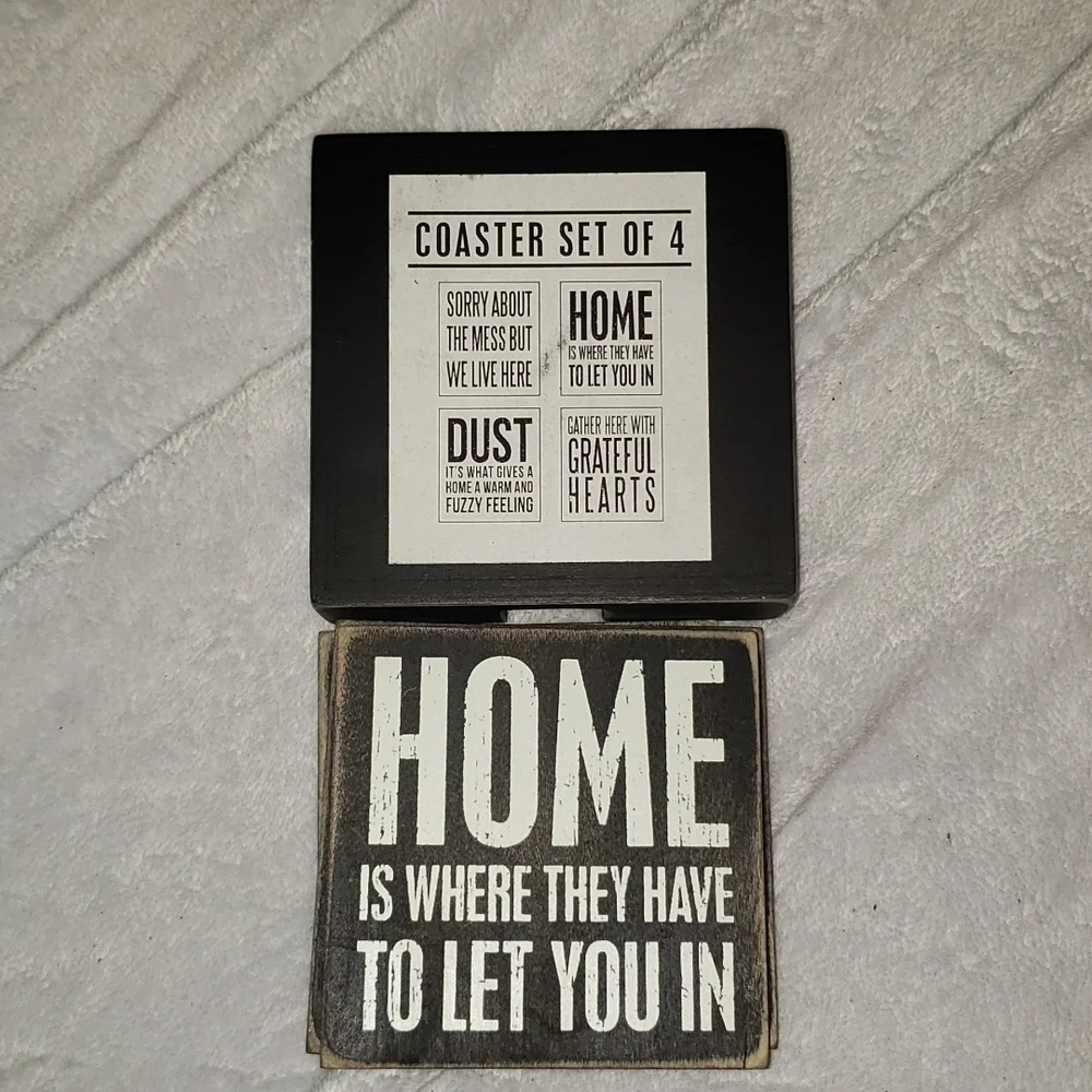NWT- Brand New Set of 4 Coasters with Holder